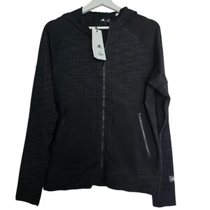 NWT Adidas Reigning Champ Black Textured Hoodie